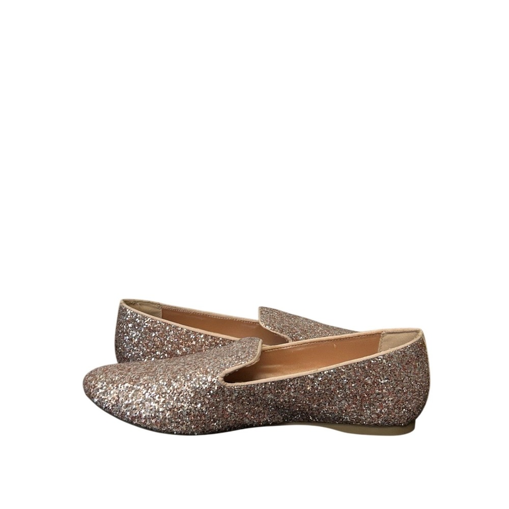 Birdies The Starling Glitter Loafer Flats Rose Gold Pink Sparkle Slip On 8.5 - Picture 9 of 9